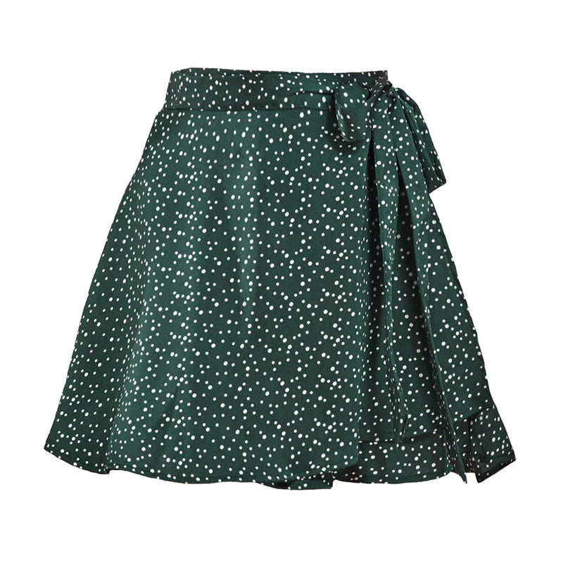 Satin Wrap Mini Skirt - Festigal