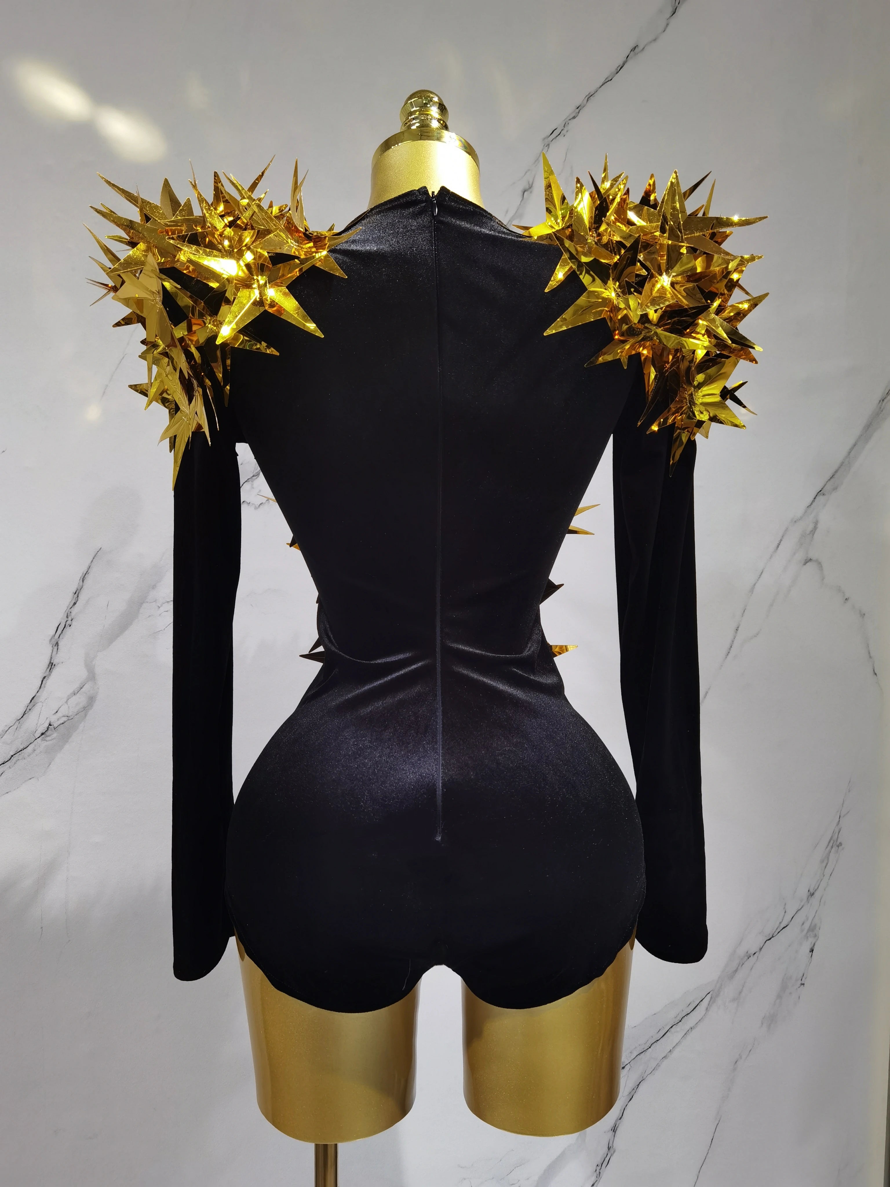 Heavily Embellished Star Bodysuit