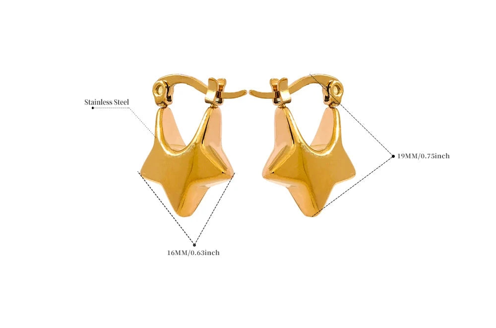 Star Hoop Earrings - Festigal