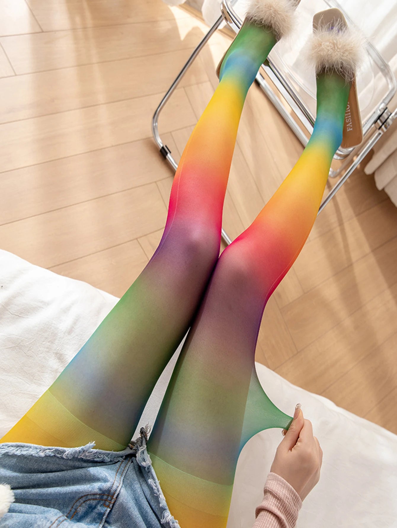 Rainbow Ombre Tights