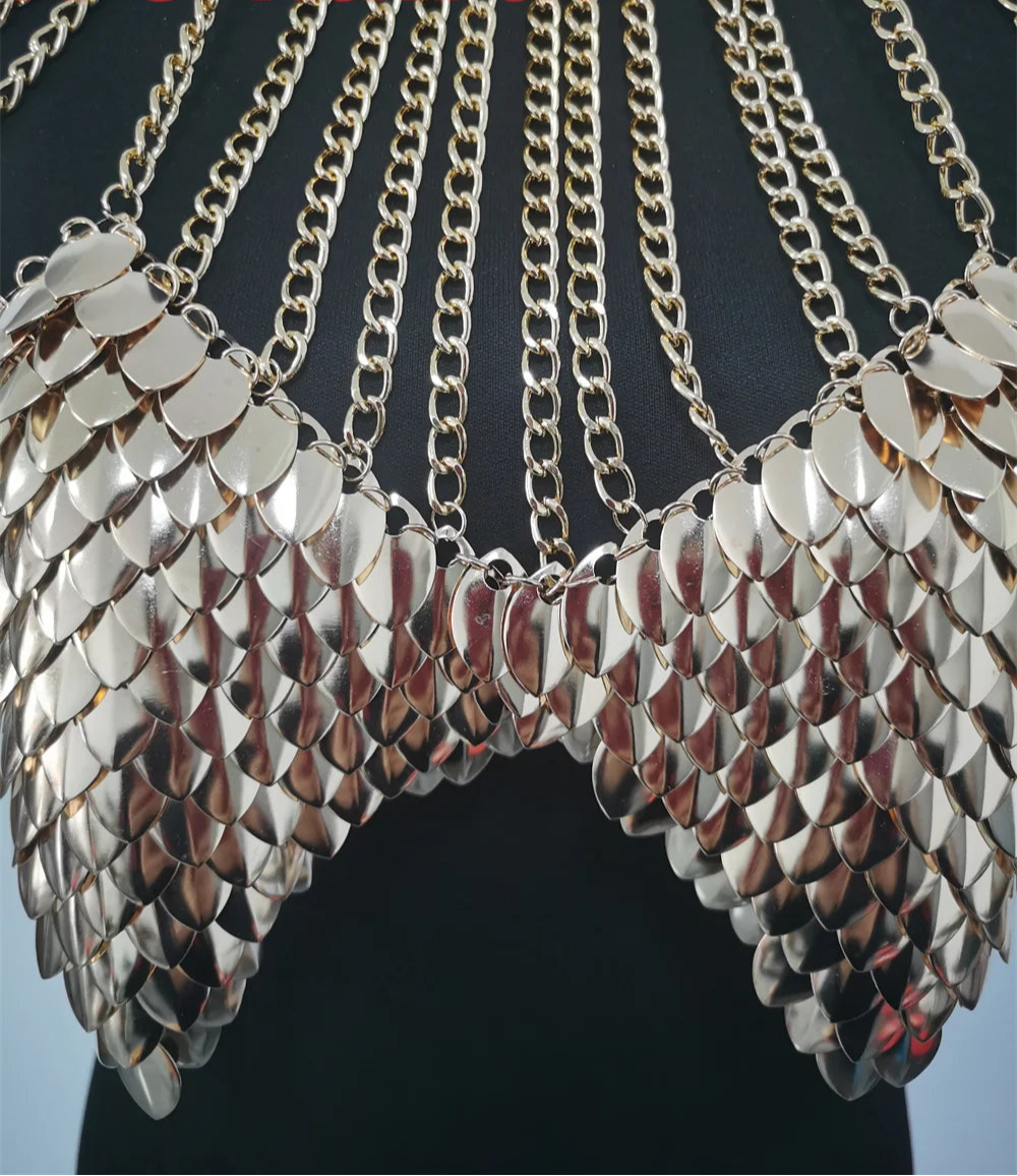 Mermaid Scale Chain Bra