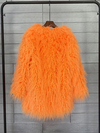 Faux Mongolian Fur Jacket