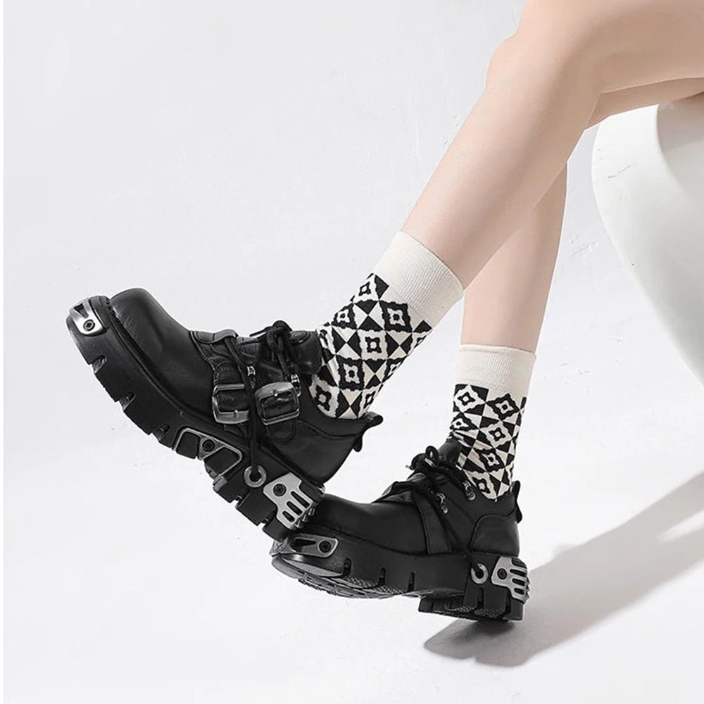 Futuristic Metal Platform Shoes - Festigal