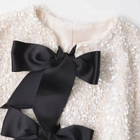 Sequin Cropped Bow Jacket