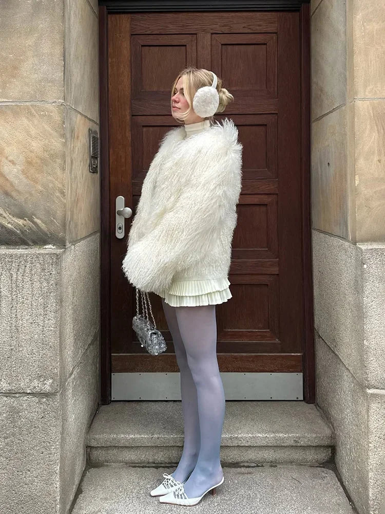 Shaggy Faux Fur Jacket - Festigal