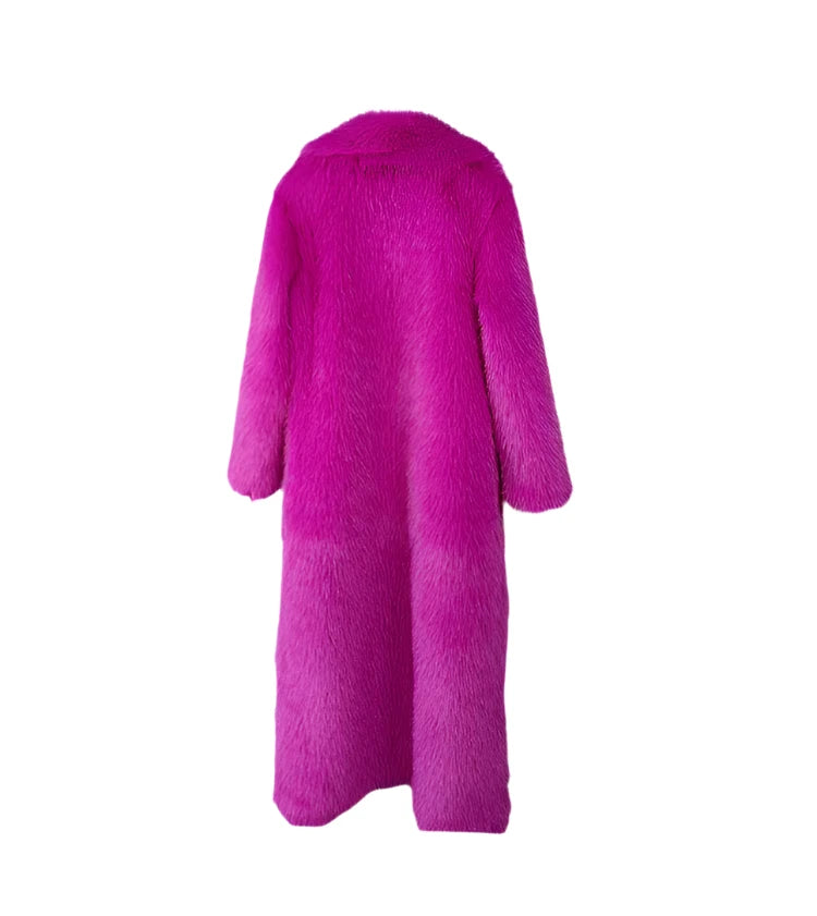 Faux Fur Long Coat - Festigal