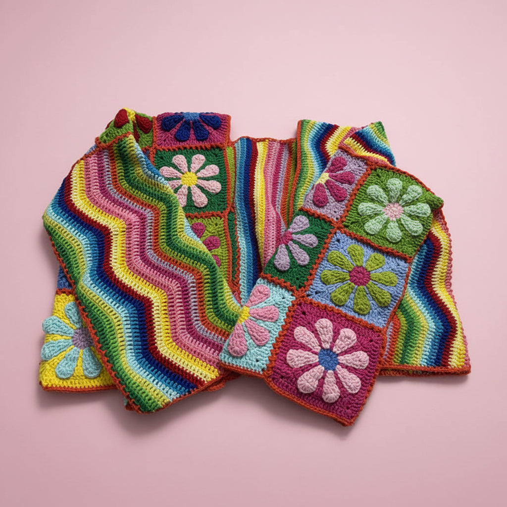 Hippy Flower Patchwork Cardigan