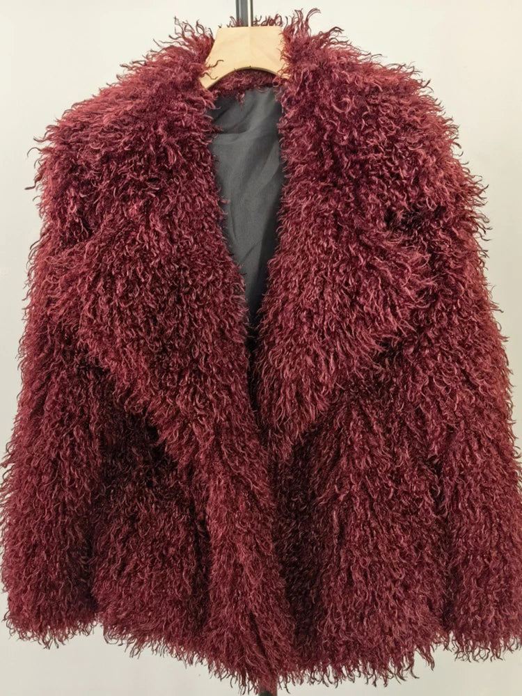 Curly Faux Fur Jacket