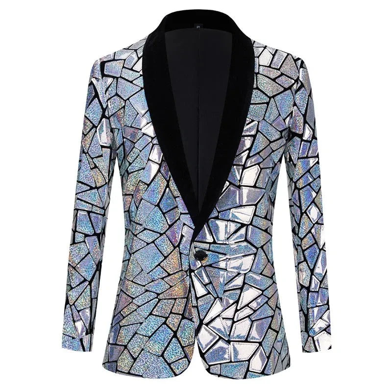 Mens Shattered Glass Blazer - Festigal