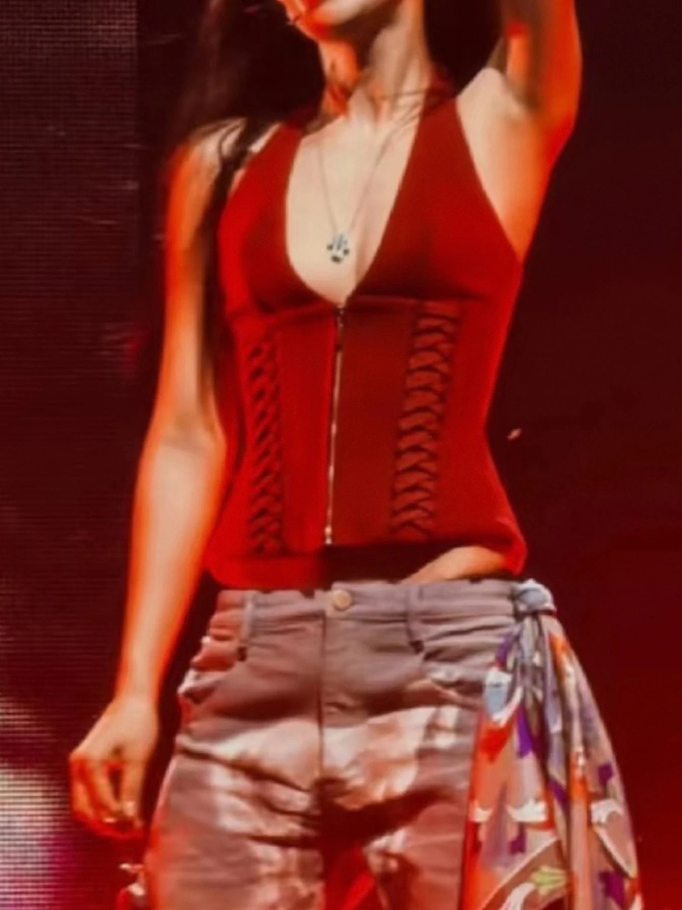 Lace Up V Neck Bandage Top - Festigal