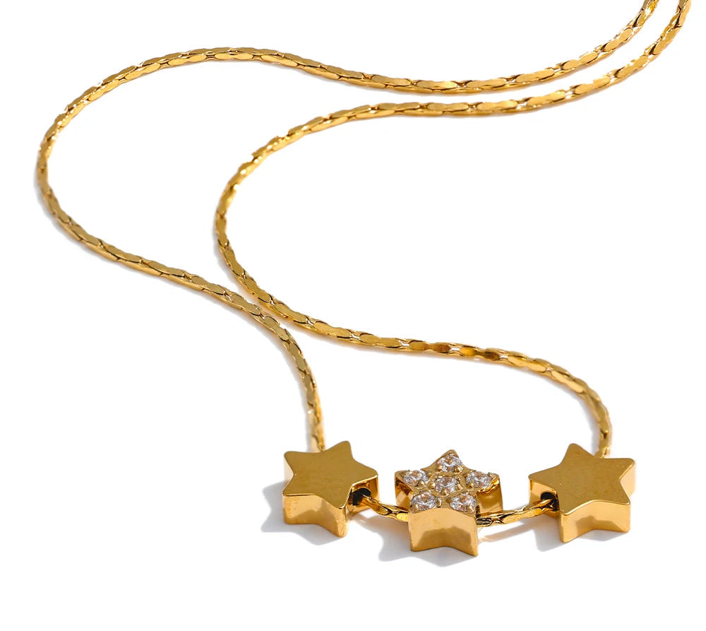 Trio Of Stars Necklace - Festigal