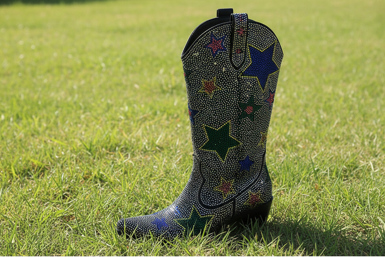 Rhinestone Star Cowboy Boots