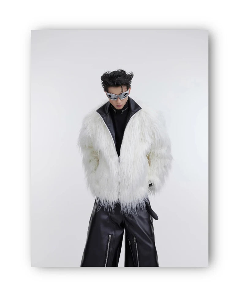 Men's Shaggy Faux Fur Jacket