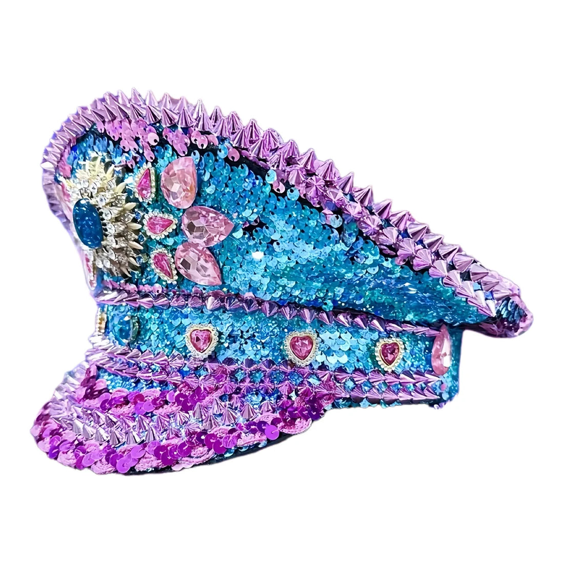 Rhinestone Spiked Steampunk Hat - Festigal