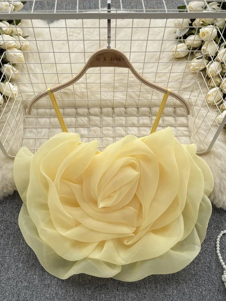 3D Rose Crop Top - Festigal