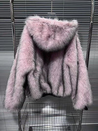 Reversible Black & Pink Fur Jacket