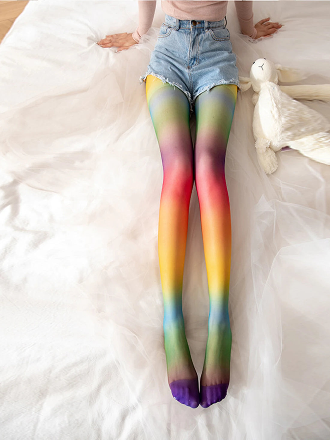 Rainbow Ombre Tights