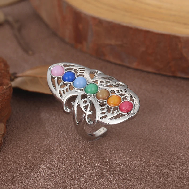 7 Chakra Stones Reiki Ring - Festigal