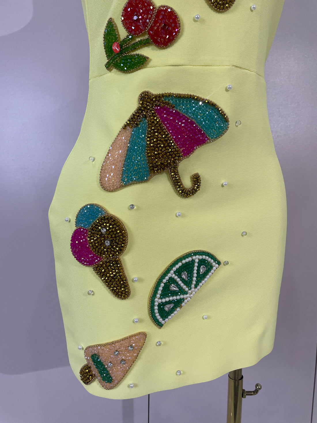 Holidays Sequin Applique Bodycon Dress