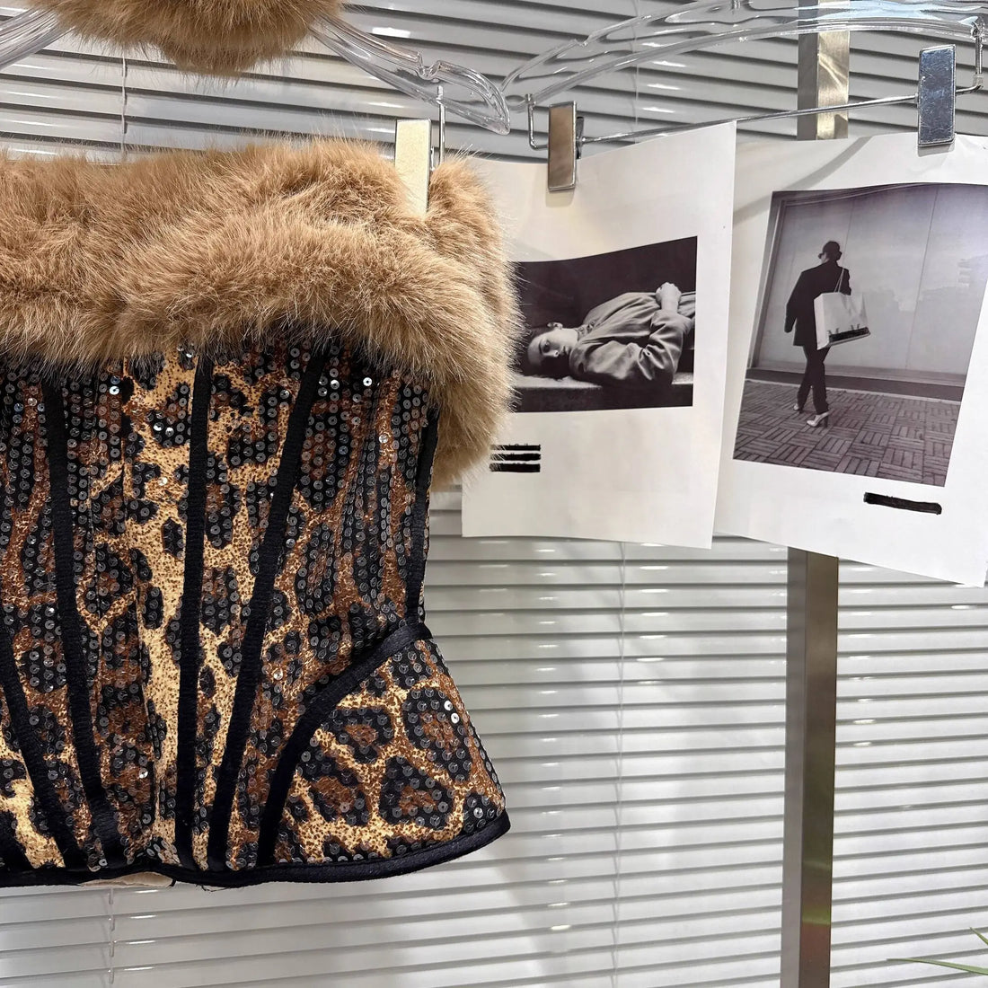 Leopard Print & Faux Fur Three Piece Set - Festigal