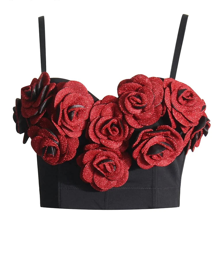 Rose Applique Corset - Festigal
