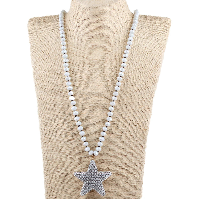 Crystal Star Beaded Necklace