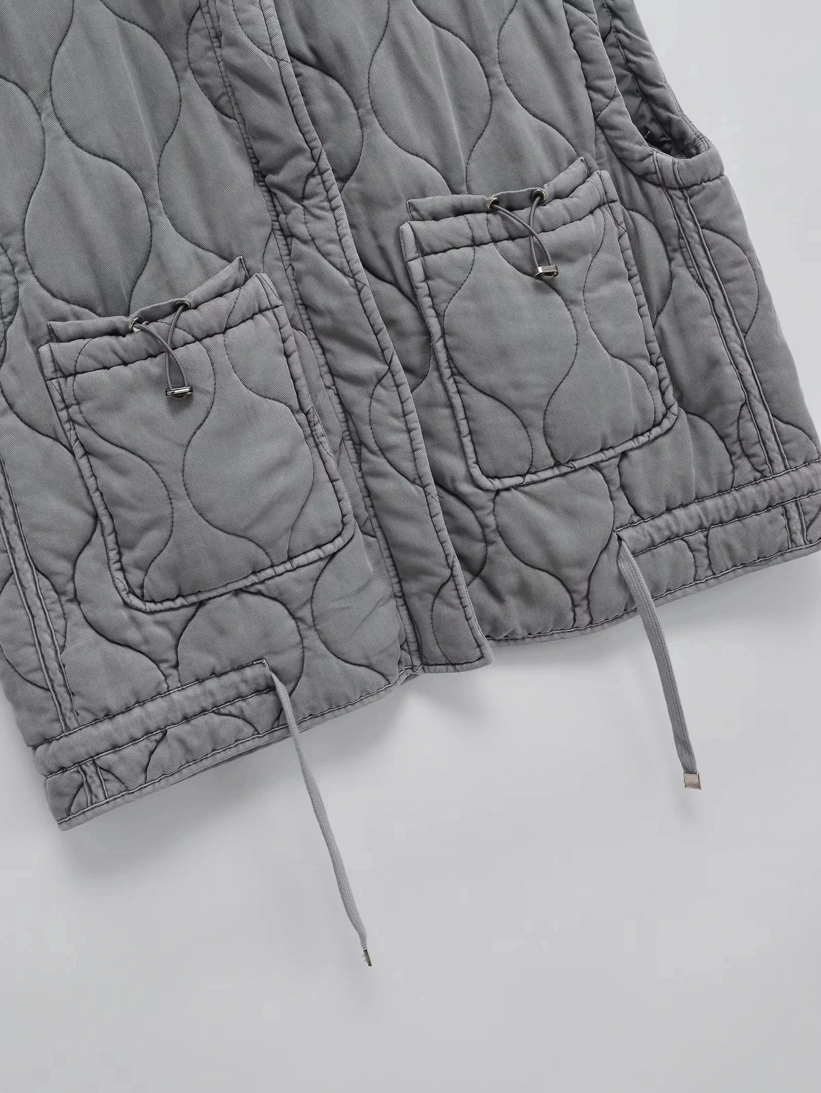 Grey Quilted Gilet - Festigal