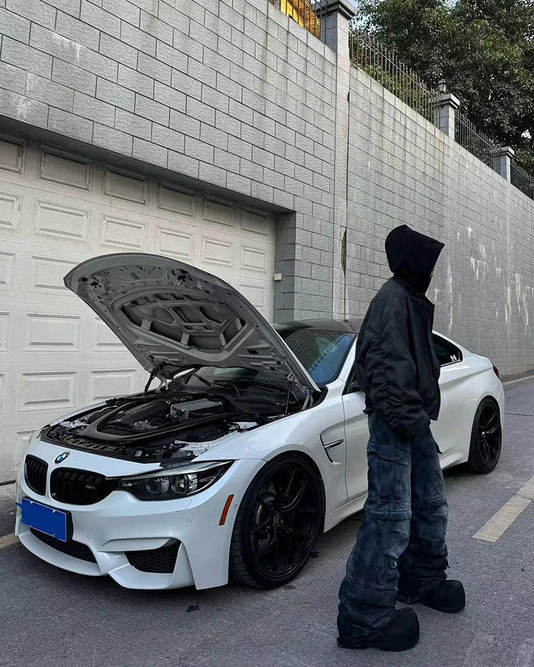 Men's Suede Hoodie Bomber Jacket - Festigal