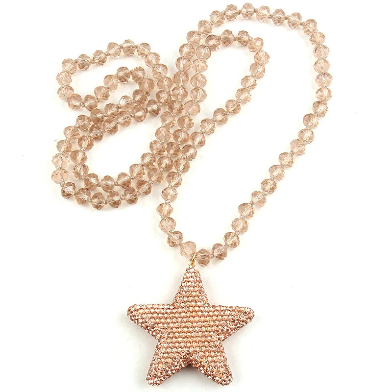 Crystal Star Beaded Necklace