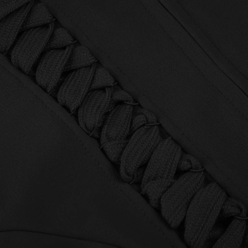 Lace Up V Neck Bandage Top - Festigal