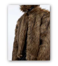 Unisex Brown Faux Fur Coat