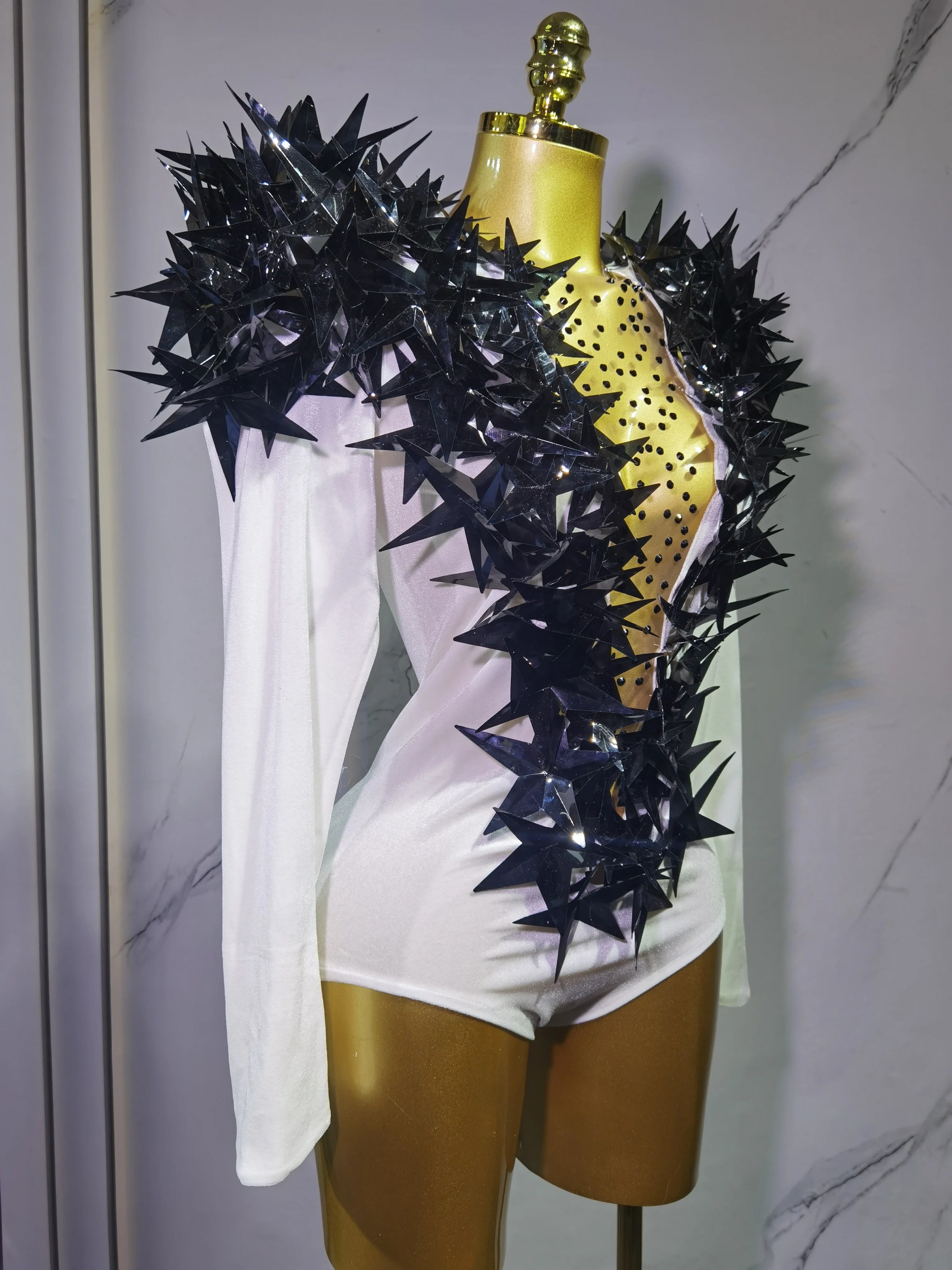 Heavily Embellished Star Bodysuit