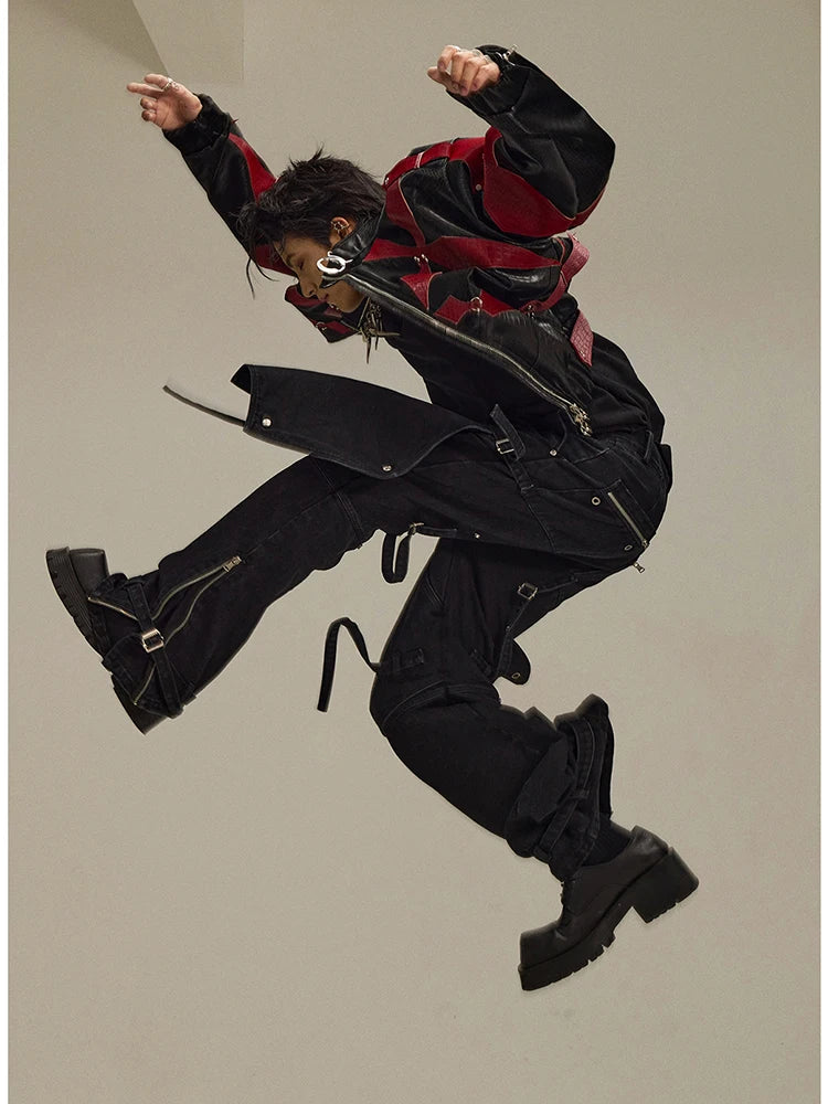 Mens Crocodile Faux Leather Jacket