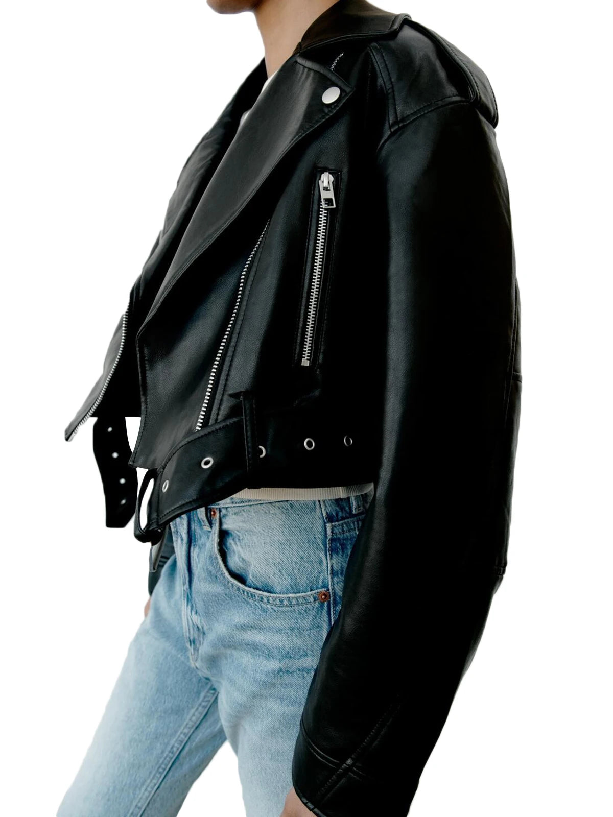 Faux Leather Biker Jacket