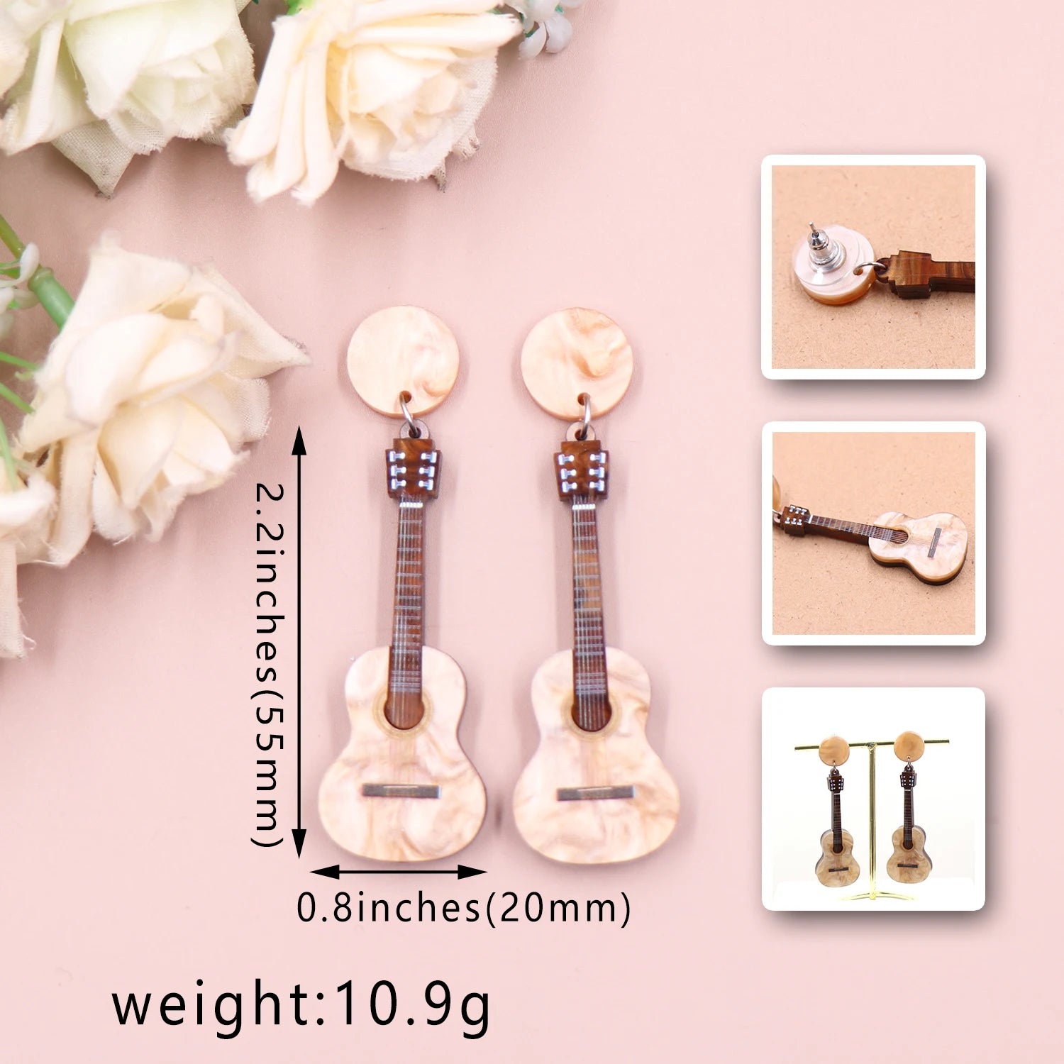 Acrylic Guitar Earrings - Festigal