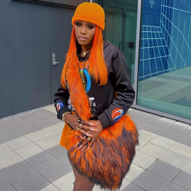 Faux Fox Heart Crossbody Bag - Festigal