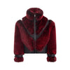 Men's Faux Fur Patchwork Coat - Festigal