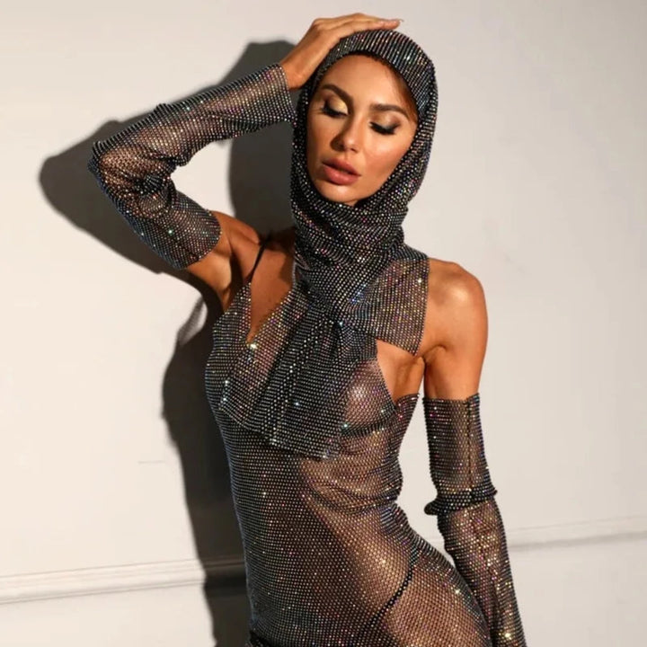 Rihanna Style Rhinestone Bandana - Festigal