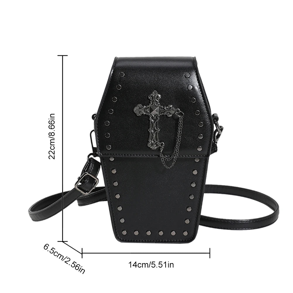 Gothic Coffin Crossbody Bag