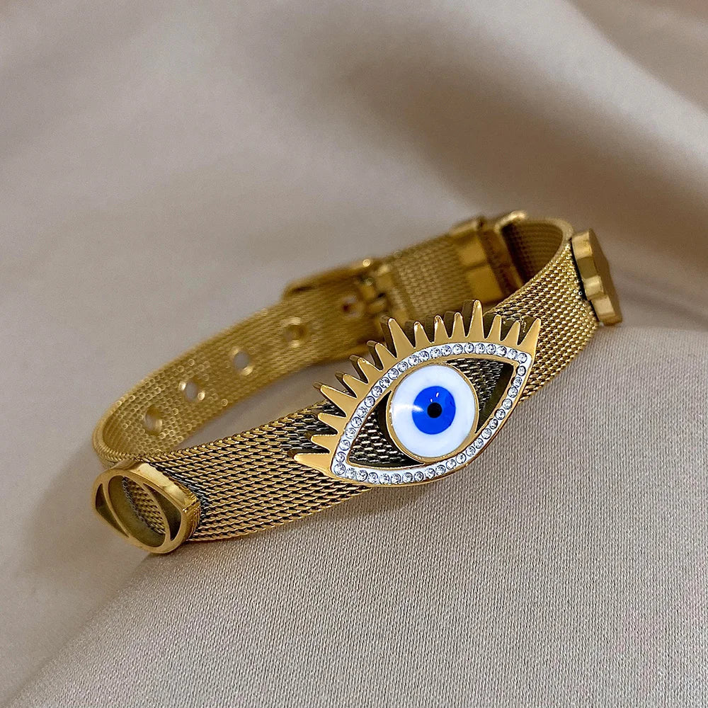 Evil Eye Steel Bracelet