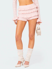 Ruffle Knit Shorts