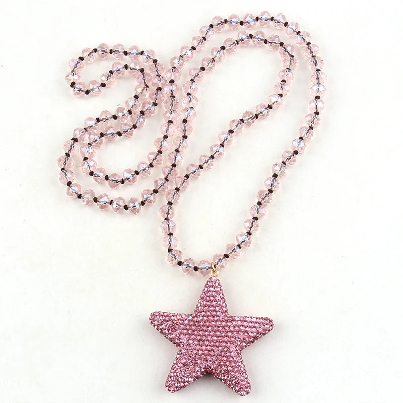 Crystal Star Beaded Necklace