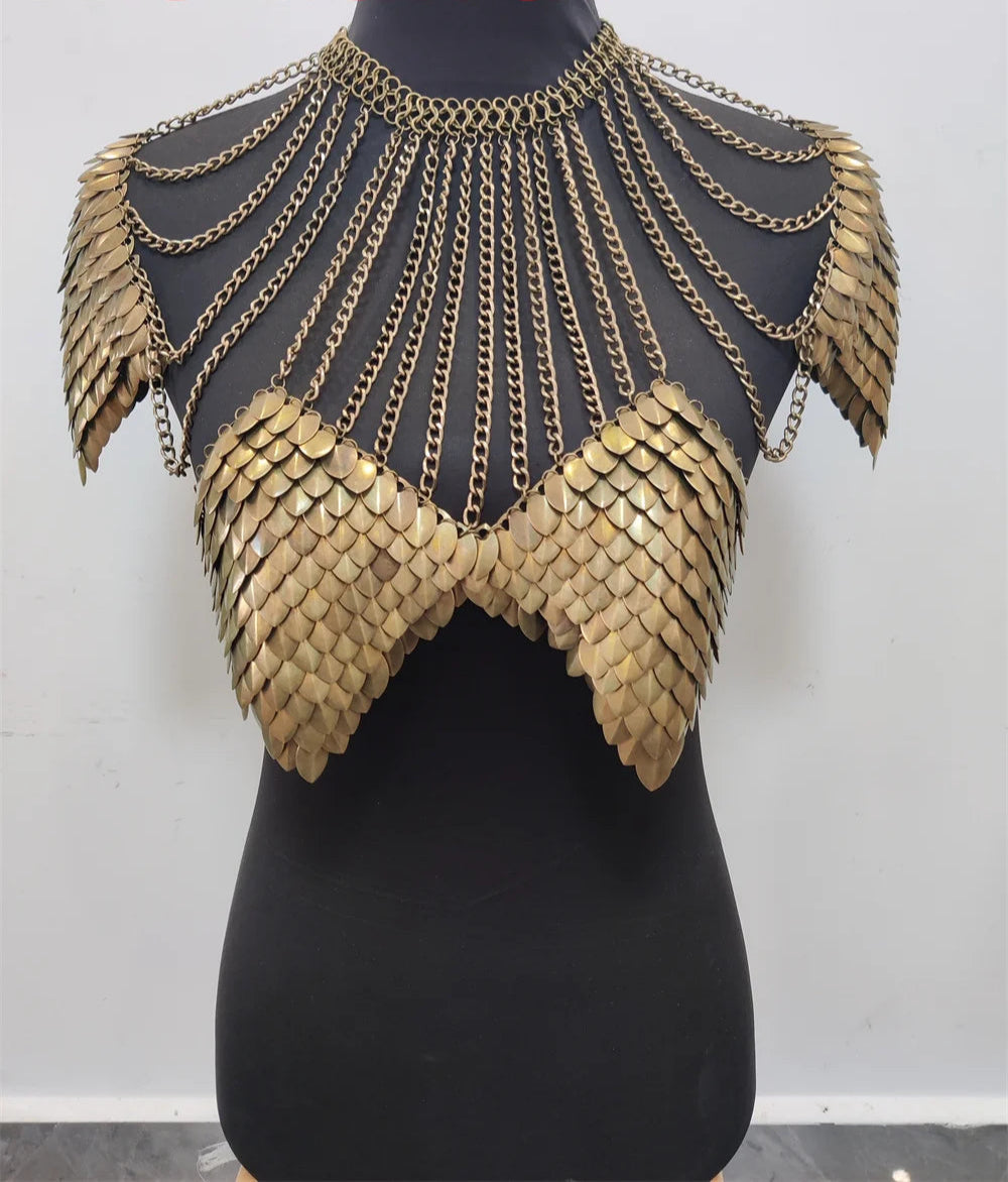 Mermaid Scale Chain Bra - Festigal
