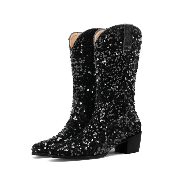 Sequin Cowgirl Boots