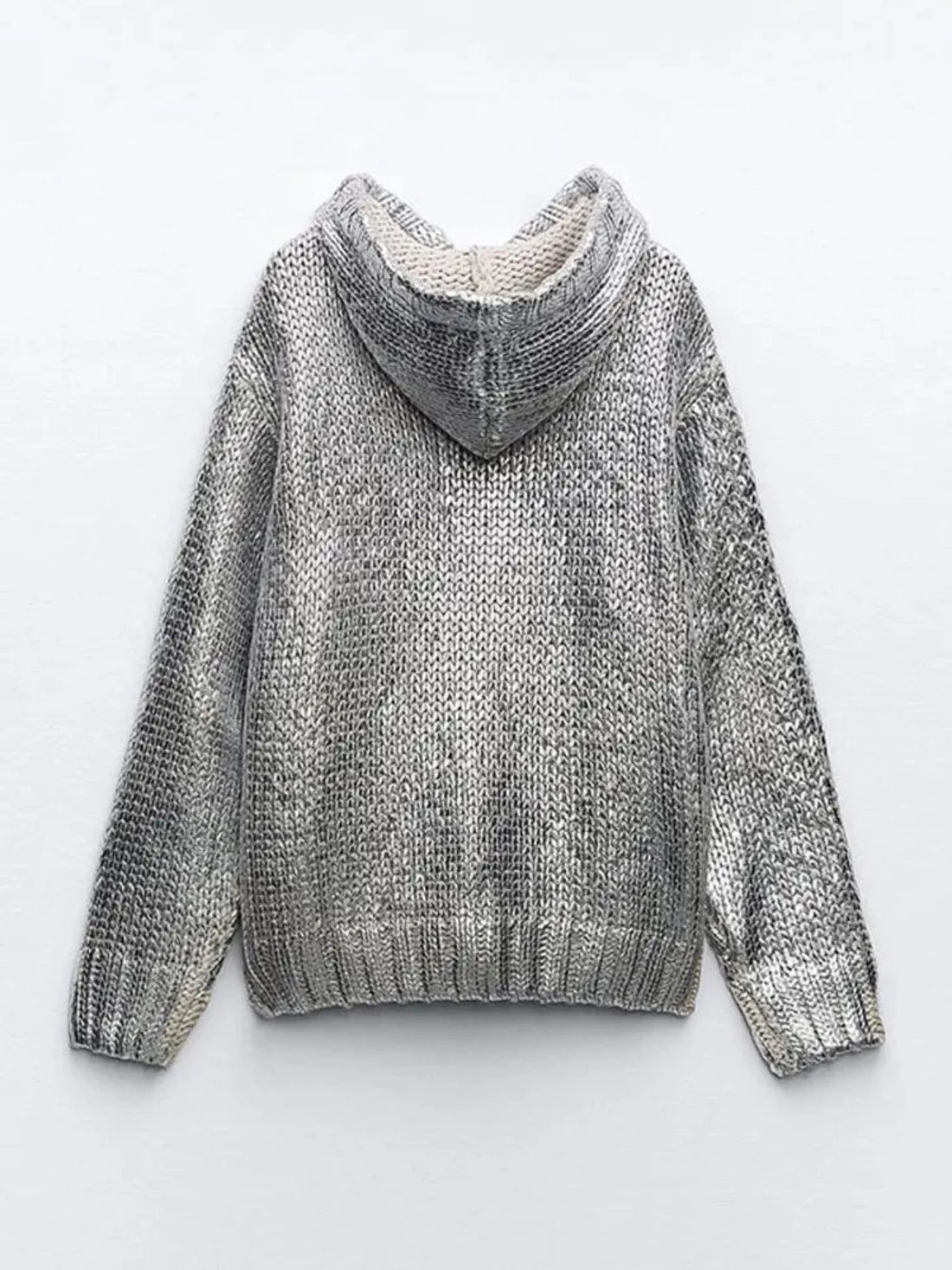 Futuristic Metallic Knitted Hoodie - Festigal