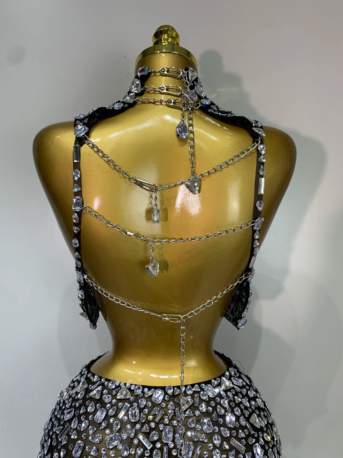 Rhinestone Tank Top & Mini Skirt Set