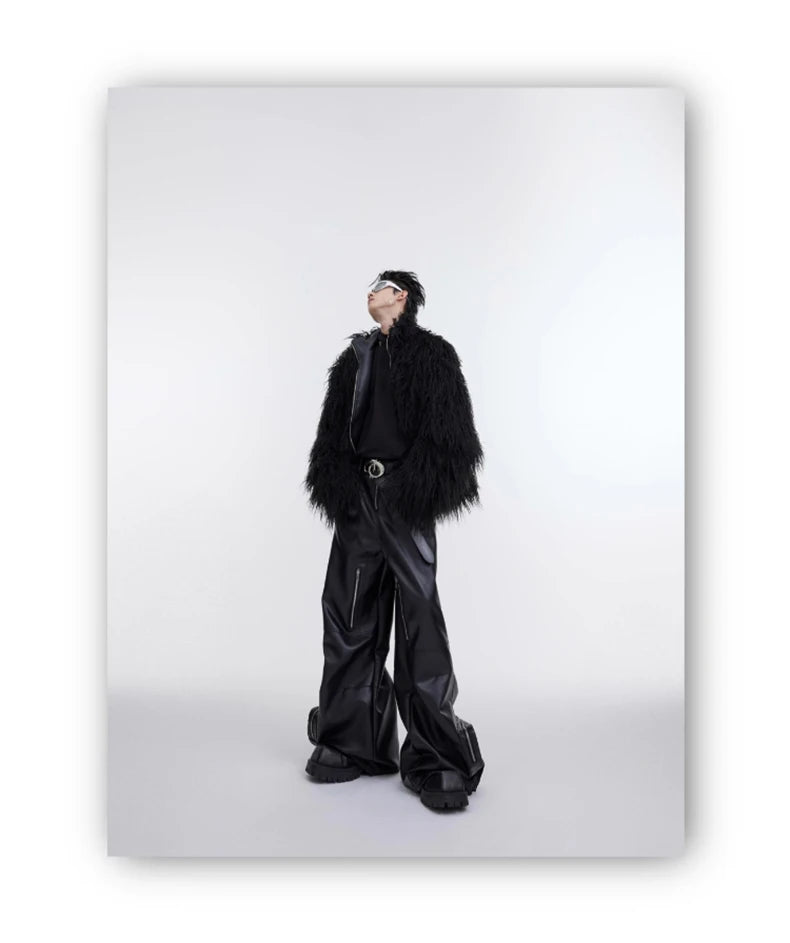 Men's Shaggy Faux Fur Jacket