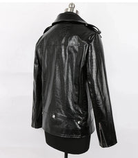 Men's Faux Crocodile Leather Jacket