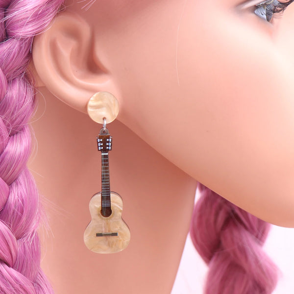 Acrylic Guitar Earrings