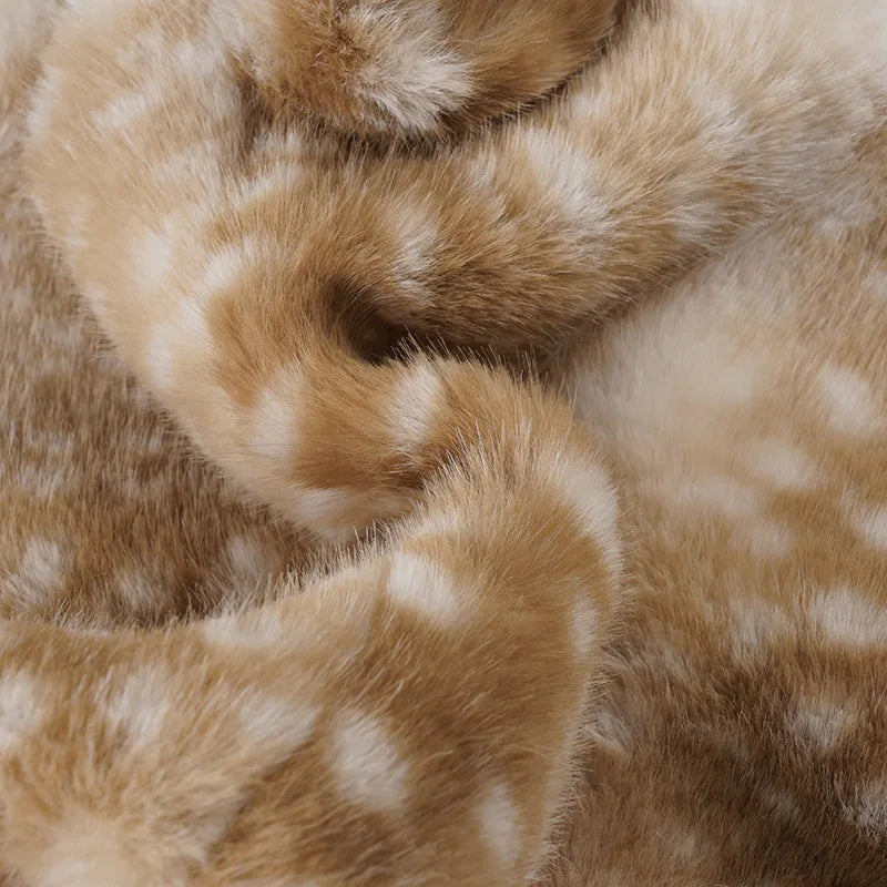 Deer Faux Fur Shorts